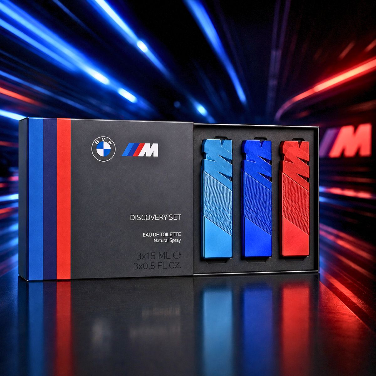 BMW M DISCOVERY SET - Eau de Toilette Natural Spray 3 x 15 ml - Liquidò