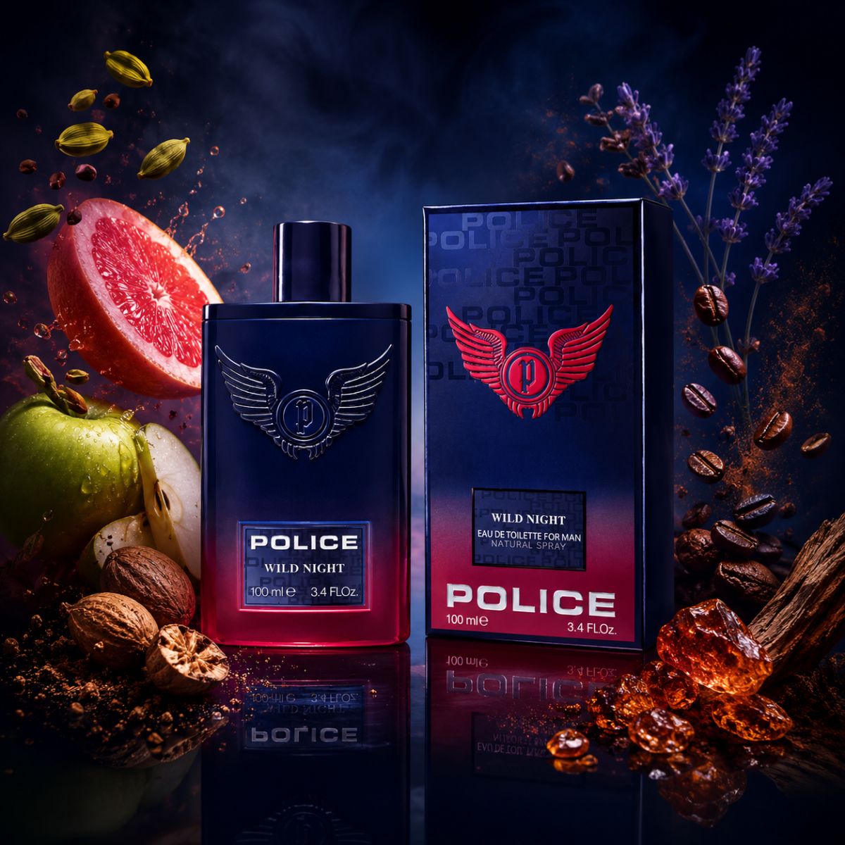POLICE WILD NIGHT - Eau de Toilette for Man 100ml - Liquidò
