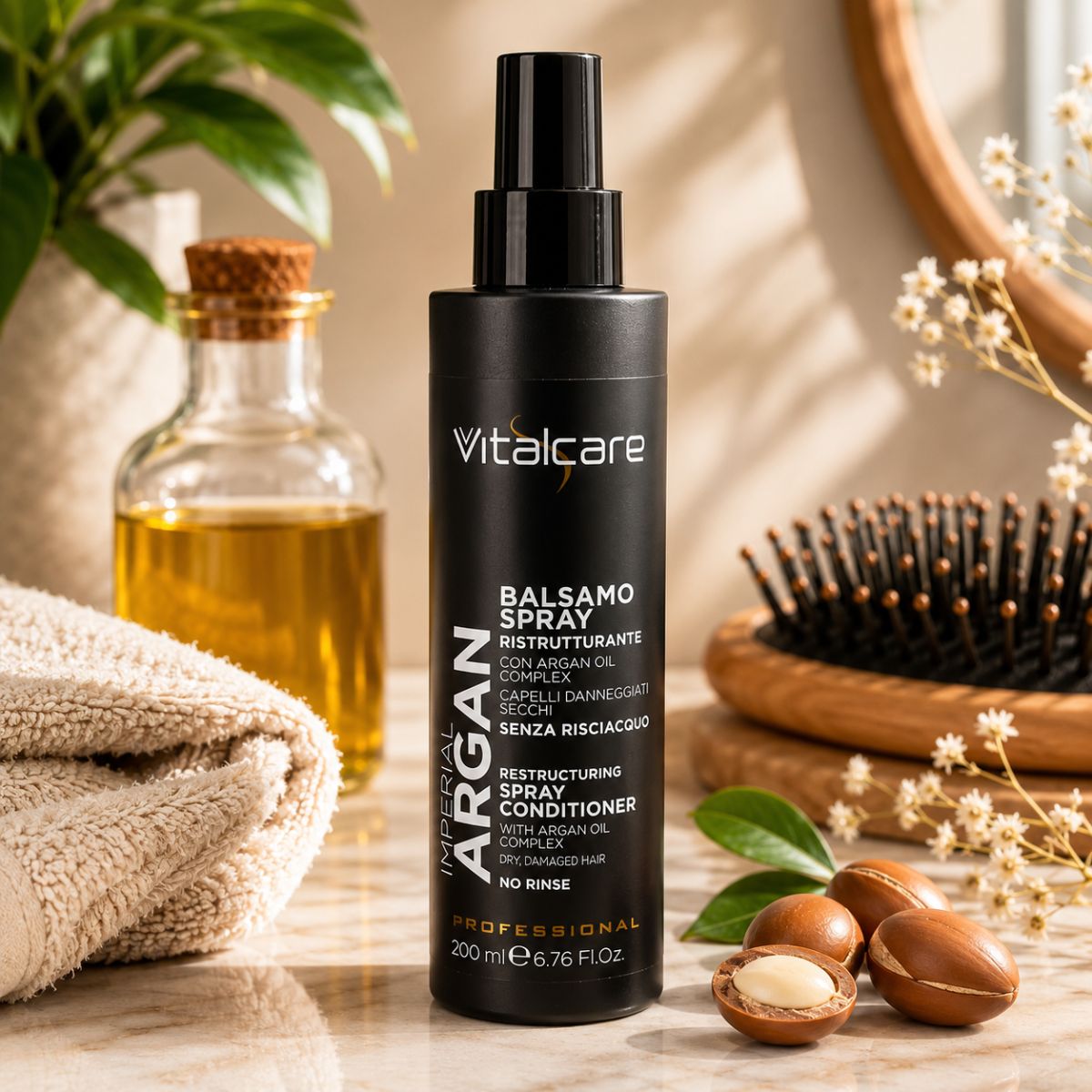 VITALCARE PROFESSIONAL IMPERIAL ARGAN BALSAMO SPRAY RISTRUTTURANTE - Con Olio Di Argan 200ml - Liquidò