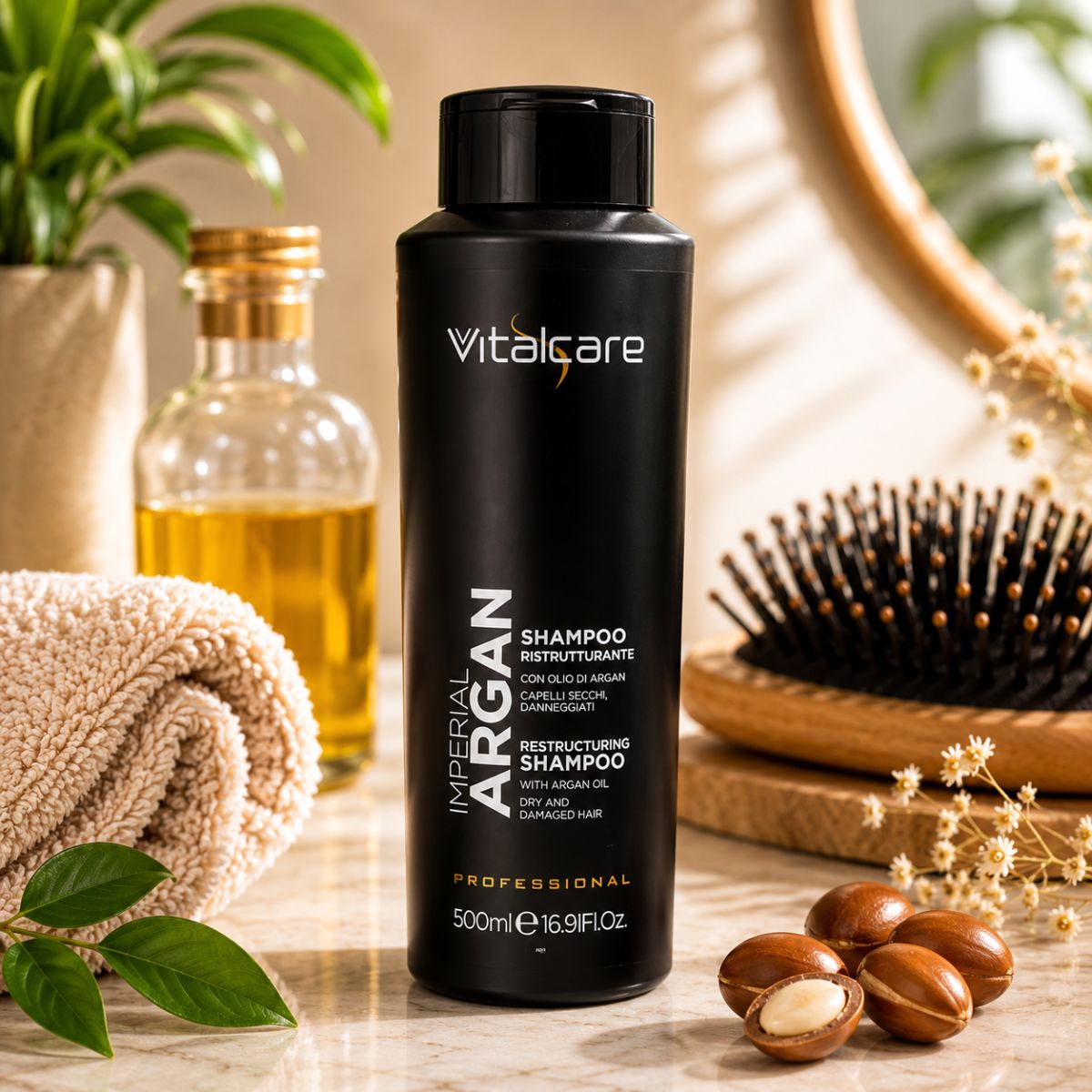 VITALCARE PROFESSIONAL IMPERIAL ARGAN SHAMPOO RISTRUTTURANTE - Con Olio Di Argan 500ml - Liquidò