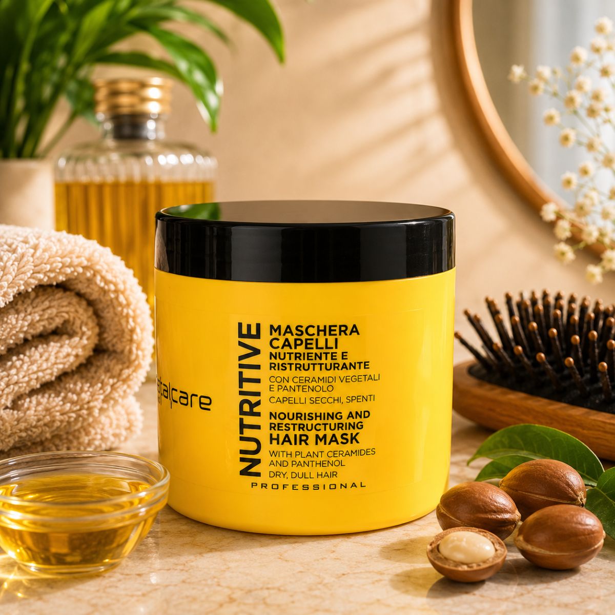 VITALCARE PROFESSIONAL NUTRITIVE MASCHERA NUTRIENTE & RISTRUTTURANTE - Con Ceramidi Vegetali 500ml - Liquidò