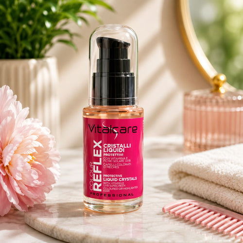 VITALCARE PROFESSIONAL COLOR REFLEX CRISTALLI LIQUIDI PROTETTIVI - Con Vitamina E, Filtri Solari UVB 50ml - Liquidò