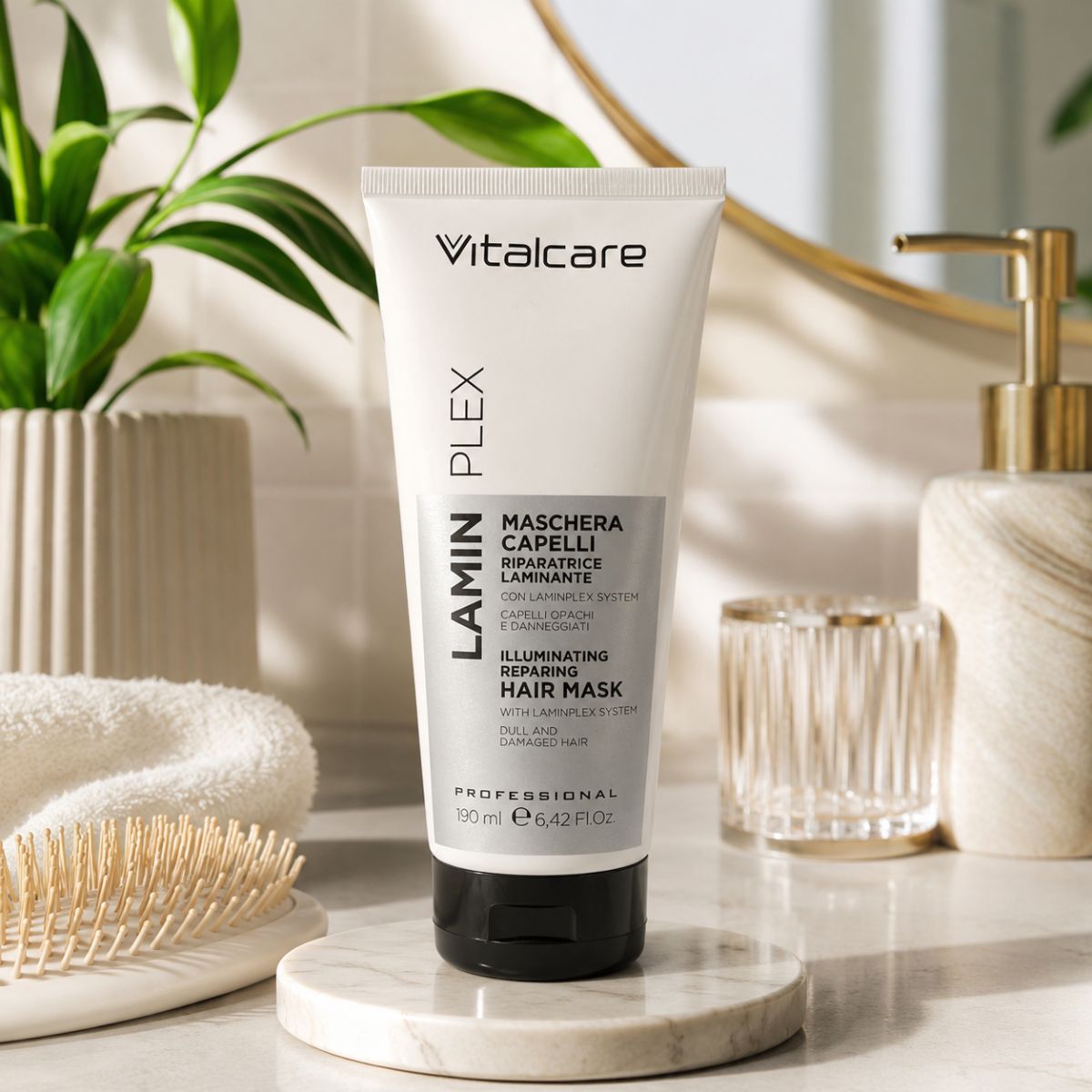 VITALCARE PROFESSIONAL LAMINPLEX MASCHERA CAPELLI RIPARATRICE LAMINANTE - 190ml - Liquidò