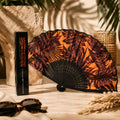 EMANUELA BIFFOLI JUNGLE - Ventaglio in Bamboo e Tessuto Stampato 30 cm