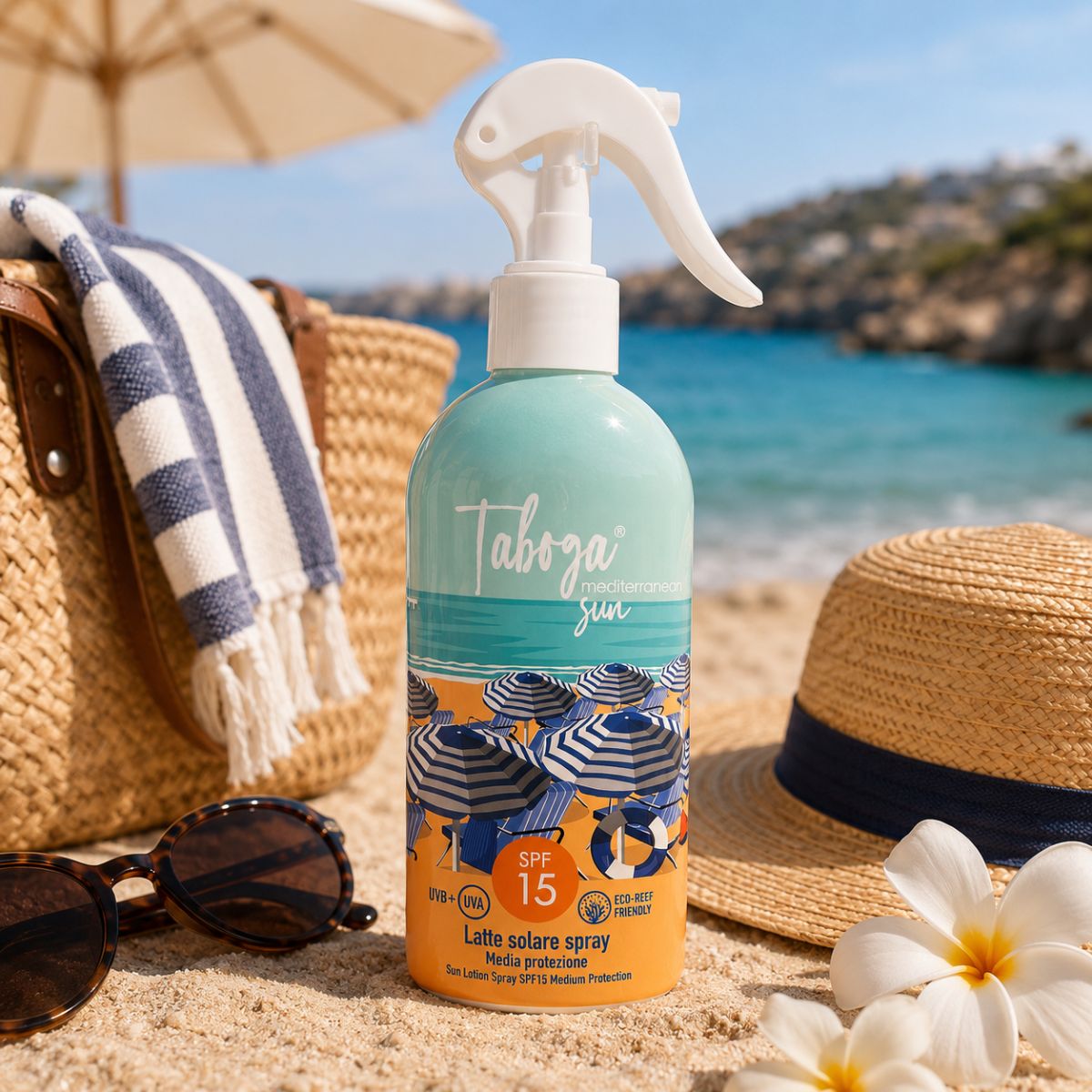 TABOGA MEDITERRANEAN SUN LATTE SOLARE TRIGGER SPRAY SPF15 - Media Protezione 250ml