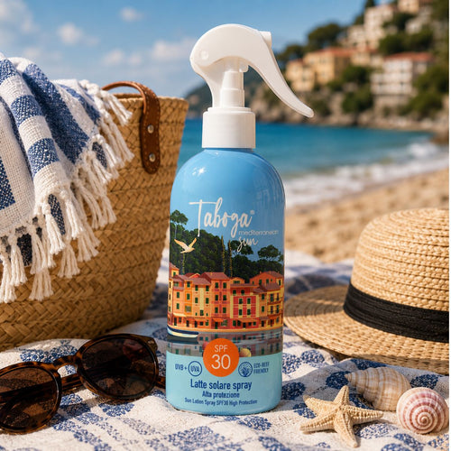 TABOGA MEDITERRANEAN SUN LATTE SOLARE TRIGGER SPRAY SPF30 - Alta Protezione 250ml - Liquidò