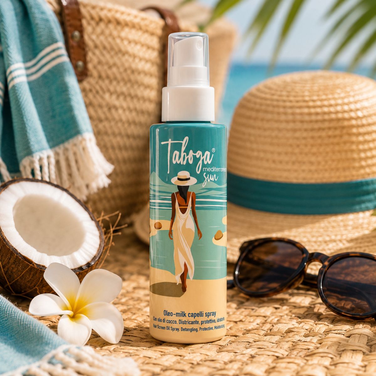 TABOGA MEDITERRANEAN SUN OLEO-MILK CAPELLI SPRAY - Con Olio Di Cocco 100ml
