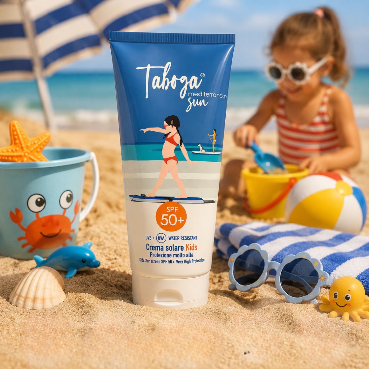 TABOGA MEDITERRANEAN SUN CREMA SOLARE BAMBINI SPF50+ - Protezione Molto Alta 250ml