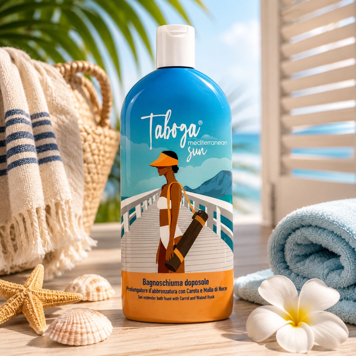 TABOGA MEDITERRANEAN SUN BAGNOSCHIUMA DOPOSOLE -  Prolungatore d’Abbronzatura 450ml
