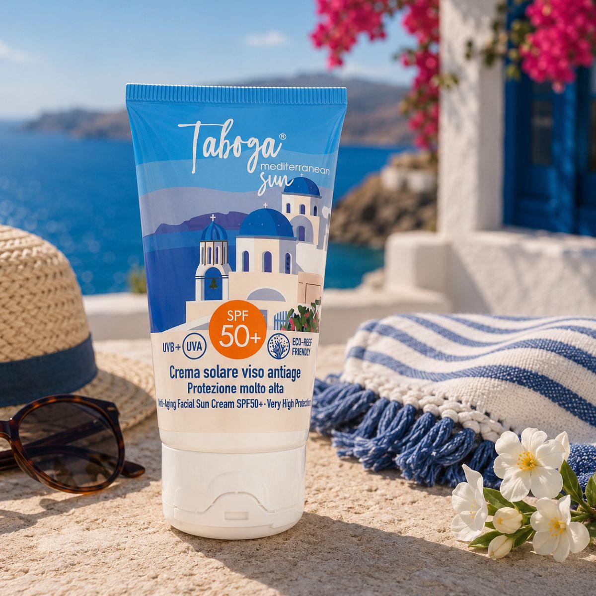 TABOGA MEDITERRANEAN SUN CREMA SOLARE VISO ANTIAGE SPF50+ - Protezione Molto Alta 50ml
