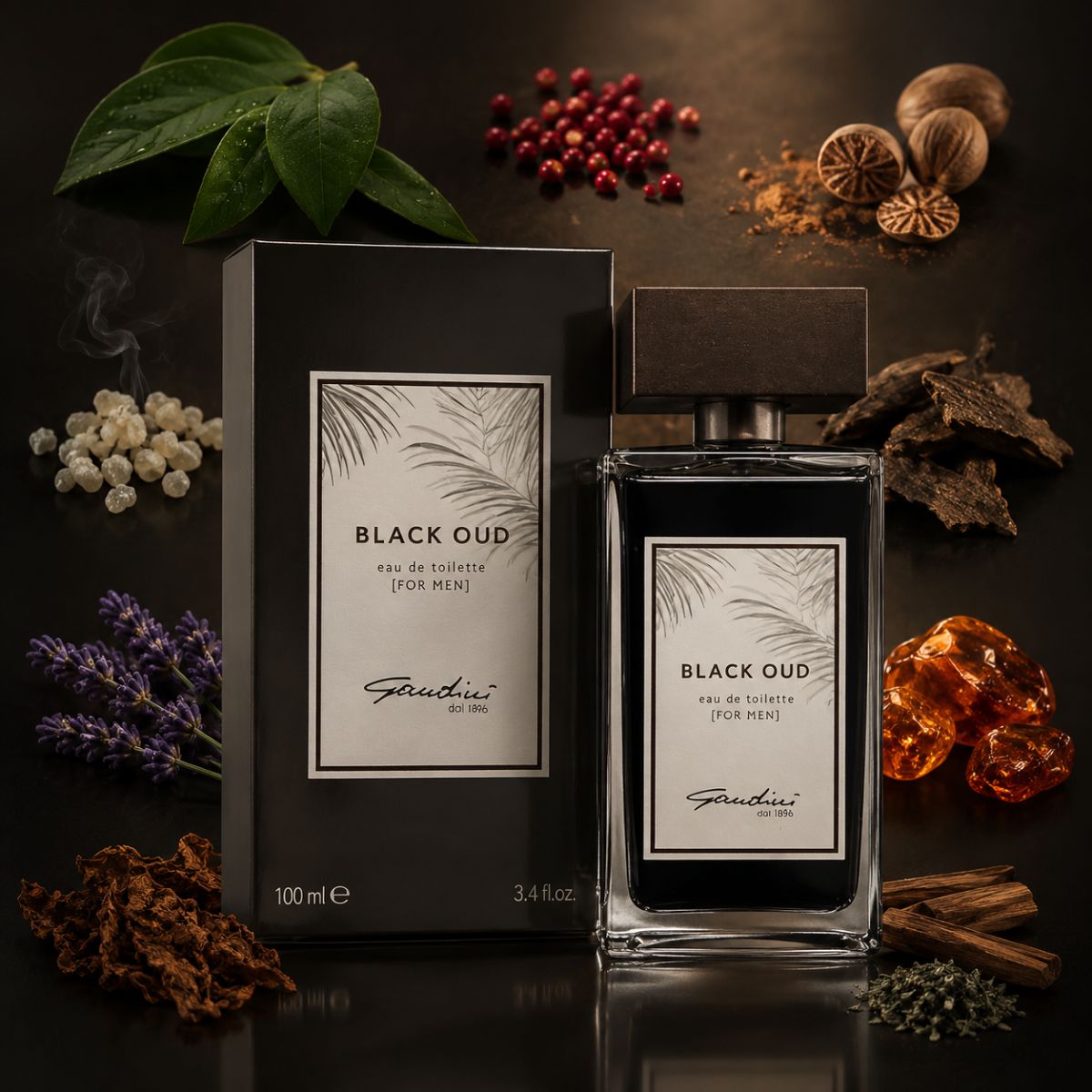 GANDINl BLACK OUD - Eau De Toilette For men 100ml