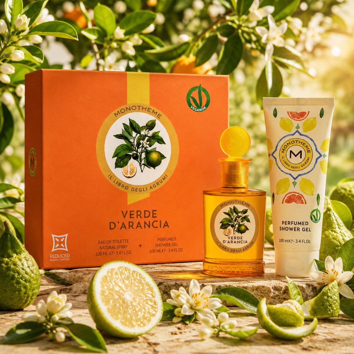 MONOTHEME VENEZIA VERDE D'ARANCIA COFANETTO REGALO - Eau de Toilette 100 ml + Shower Gel 100 ml - Liquidò