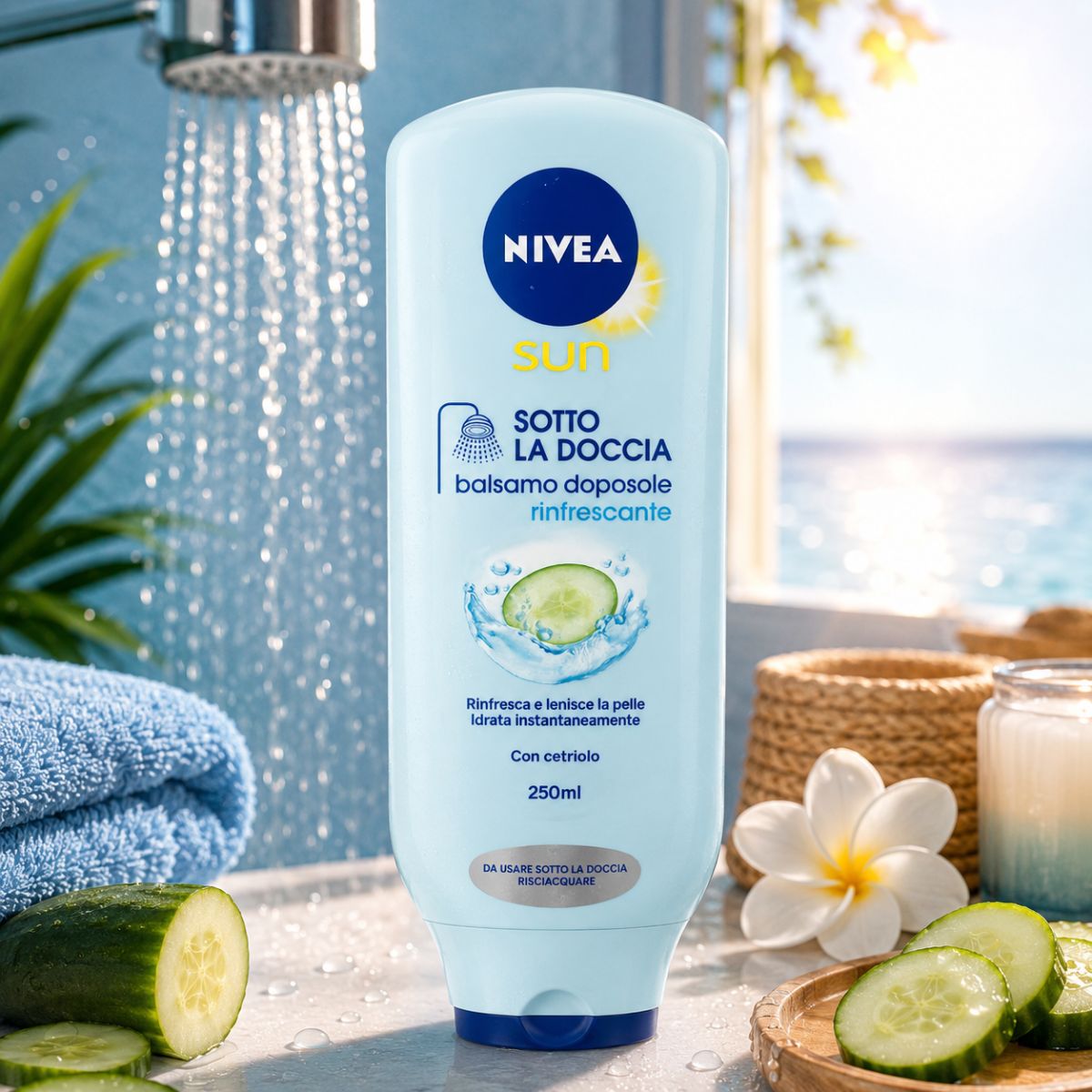 NIVEA SUN BALSAMO DOPOSOLE SOTTO LA DOCCIA - Rinfresca & Lenisce La Pelle 250ml - Liquidò