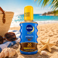 NIVEA SUN PROTECT & BRONZE SPRAY OLIO SOLARE ABBRONZANTE SPF20 - Resistente All'acqua 200ml - Liquidò