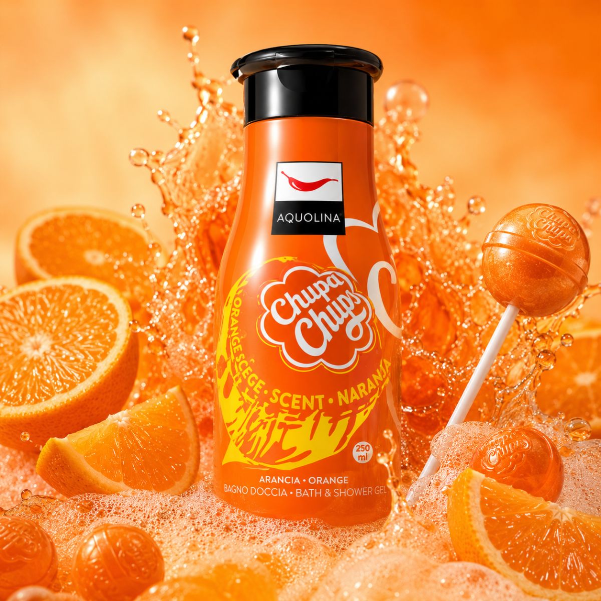 AQUOLINA CHUPA CHUPS BATH & SHOWER GEL ARANCIA - 250ml