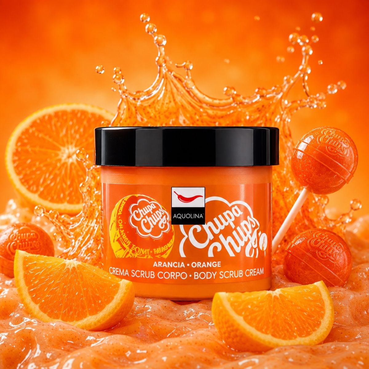 AQUOLINA CHUPA CHUPS CREMA SCRUB CORPO ARANCIA - 200g