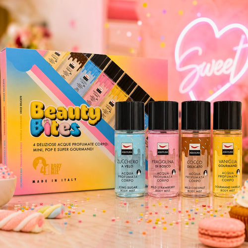 AQUOLINA BEAUTY BITES BODY MIST COLLECTION - Cofanetto 4 Acque Profumate Corpo x 50 ml - Liquidò