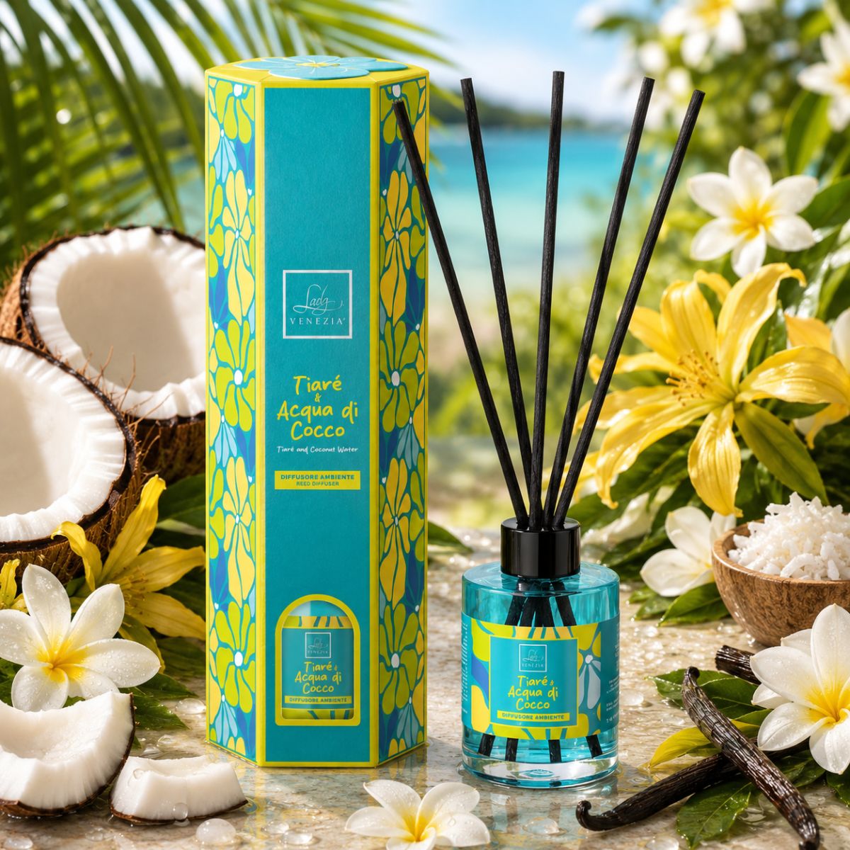 LADY VENEZIA BLOOM DIFFUSORE AMBIENTE - Tiarè & Acqua Di Cocco 140ml