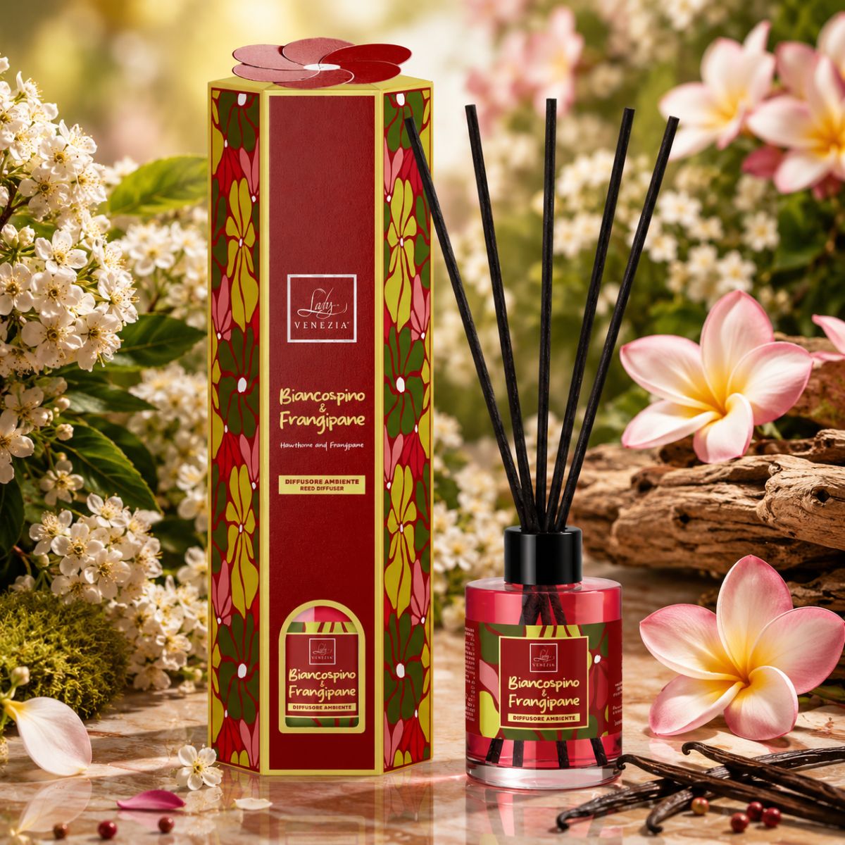 LADY VENEZIA BLOOM DIFFUSORE AMBIENTE - Biancospino & Frangipane 140ml