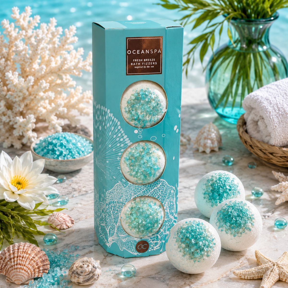 ACCENTRA OCEANSPA BATH FIZZERS GIFT SET FRESH BREEZE - 3 x 50g