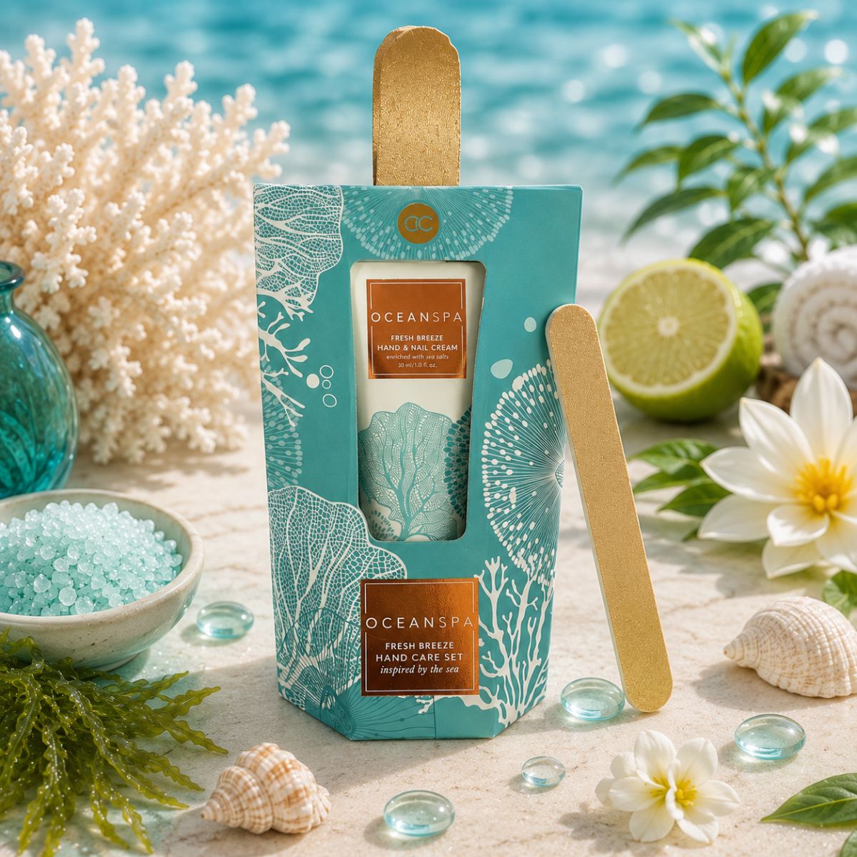 ACCENTRA OCEANSPA HAND CARE SET FRESH BREEZE - Lima + Crema Mani 30ml
