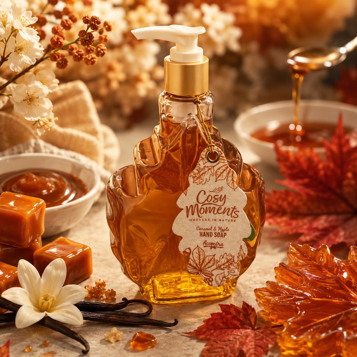 ACCENTRA COSY MOMENTS HAND SOAP - Caramel & Maple 390ml