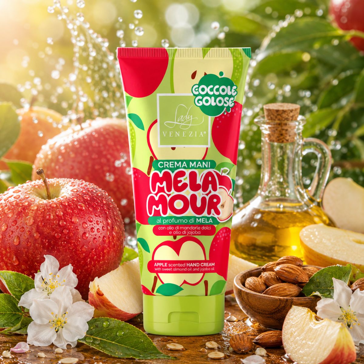 LADY VENEZIA COCCOLE GOLOSE CREMA MANI MELA MOUR - Al Profumo Di Mela, Con Olio Di Mandorle e Jojoba 100ml