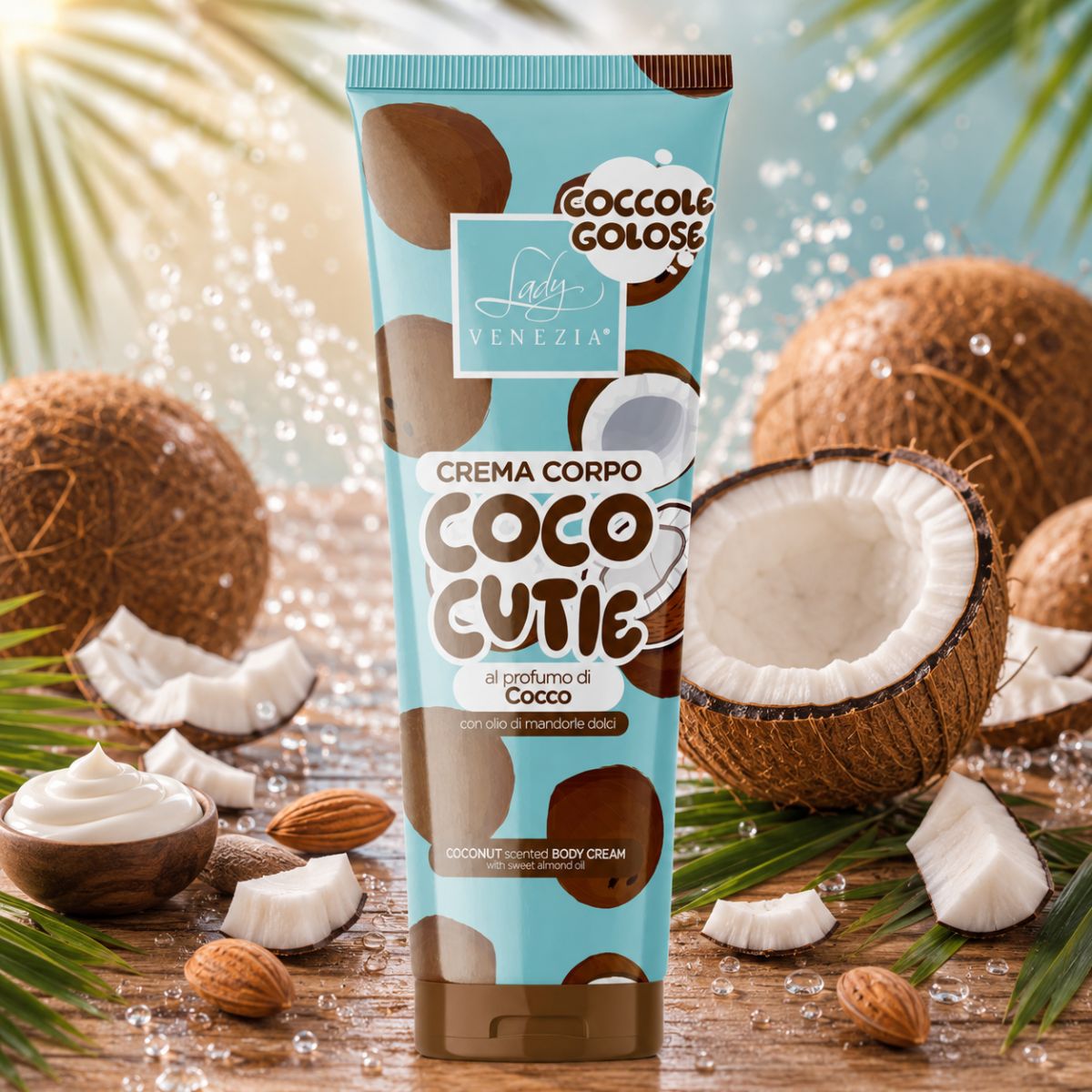 LADY VENEZIA COCCOLE GOLOSE CREMA CORPO COCO CUTIE - Al Profumo Di Cocco, Con Olio Di Mandorle Dolci 200ml