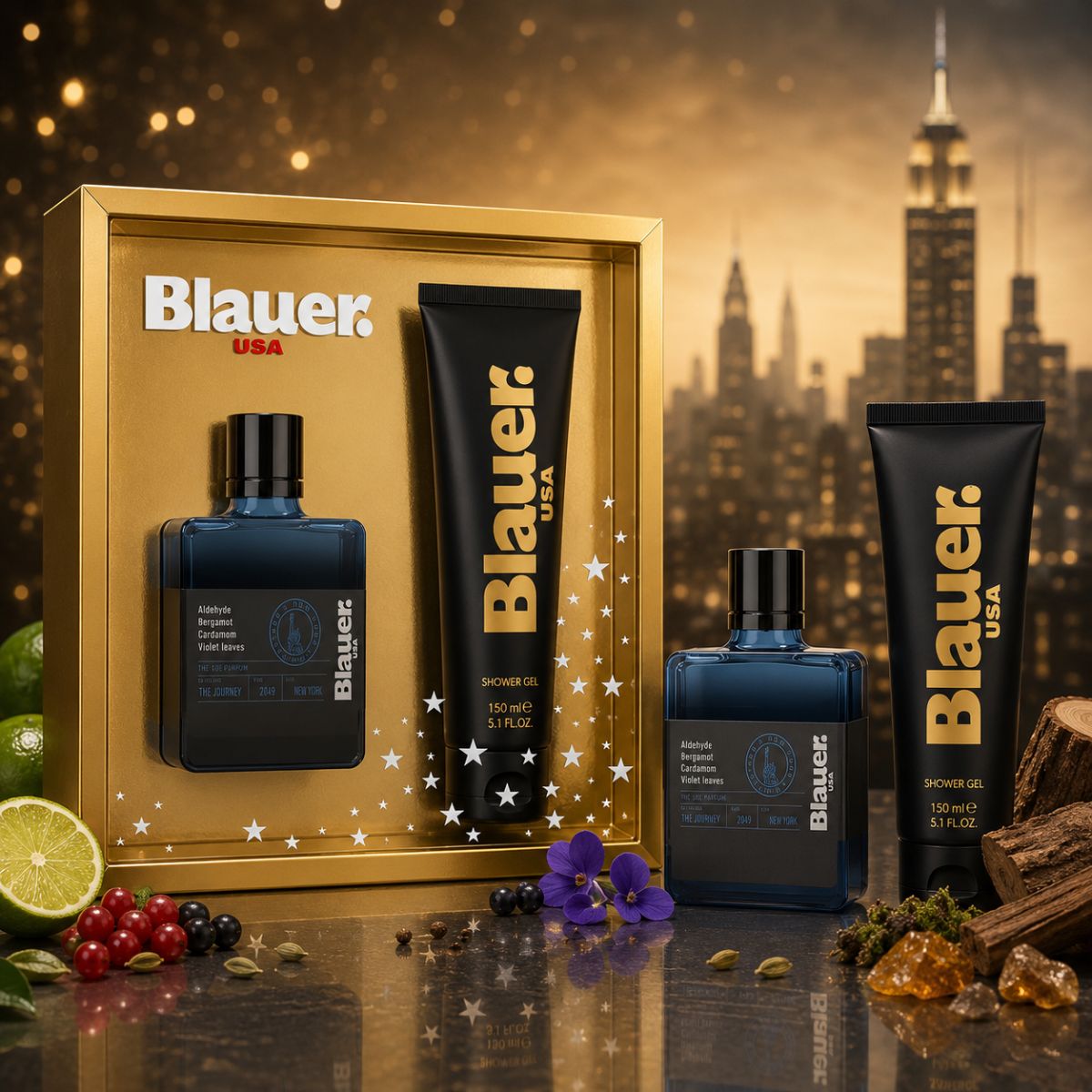 BLAUER USA MAN NEW YORK 2049 COFANETTO - Eau De Toilette Pour Men 40ml + Gel Doccia 150ml - Liquidò