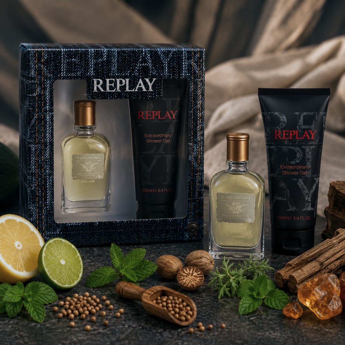REPLAY JEANS ORIGINAL - Set Regalo Uomo Edt 30ml + Gel Doccia 100ml - Liquidò