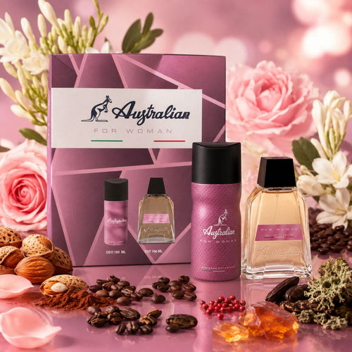 AUSTRALIAN ROSA FOR WOMAN SET - Donna Eau de Toilette 100 ml + Deo 150ml - Liquidò