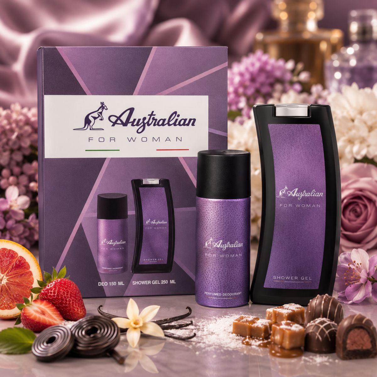 AUSTRALIAN VIOLA FOR WOMAN SET - Donna Shower Gel 250ml + Deo 150ml - Liquidò