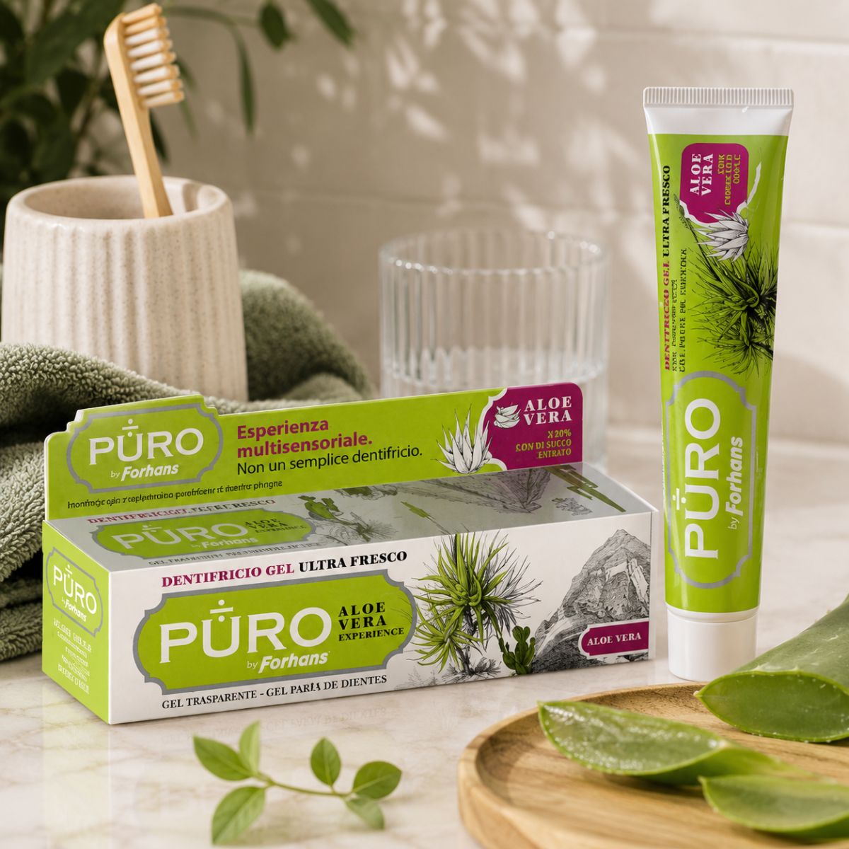 PURO BY FORHANS ALOE VERA EXPERIENCE - Dentifricio Gel Naturale 75 ml - Liquidò