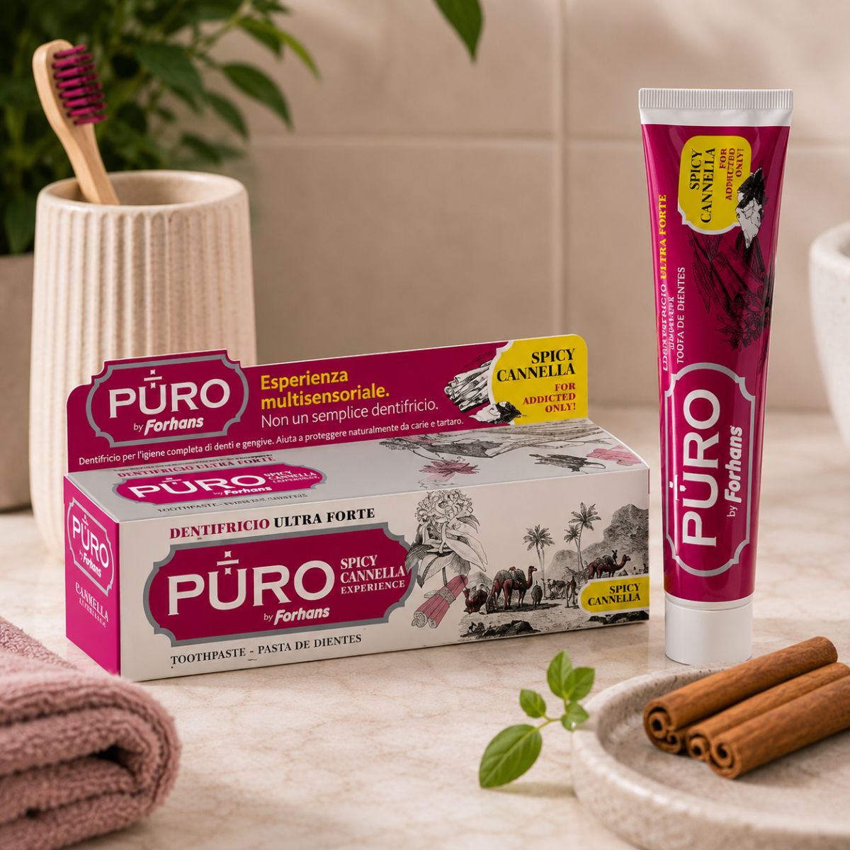 PURO BY FORHANS SPICY CANNELLA EXPERIENCE - Dentifricio Ultra Forte 75 ml - Liquidò