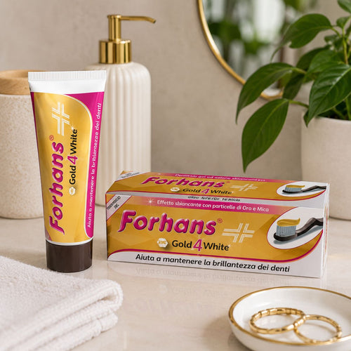 FORHANS GOLD 4 WHITE - Dentifricio Effetto Sbiancante 75ml - Liquidò