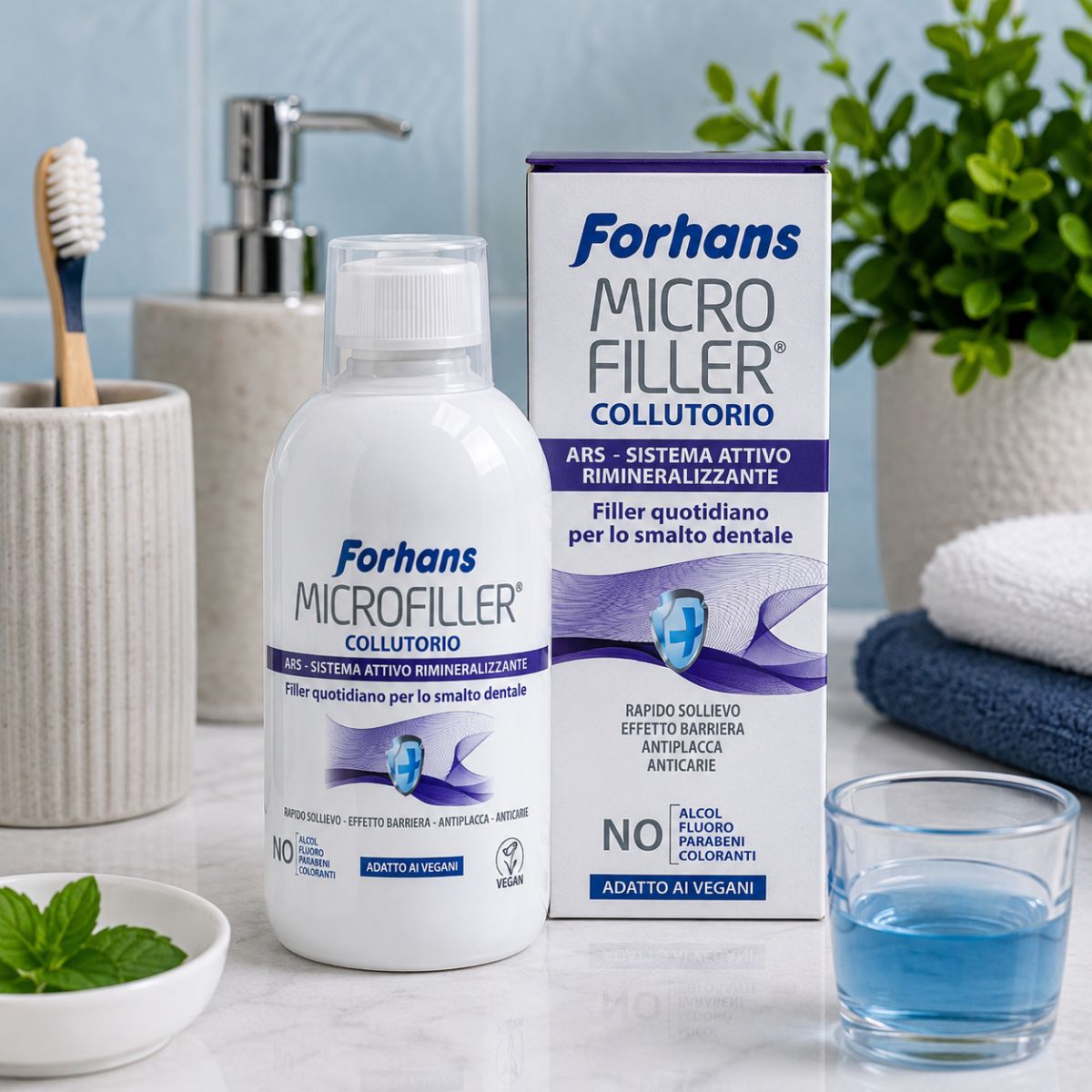 FORHANS MICRO FILLER COLLUTORIO - Per Lo Smalto Dentale 500ml - Liquidò