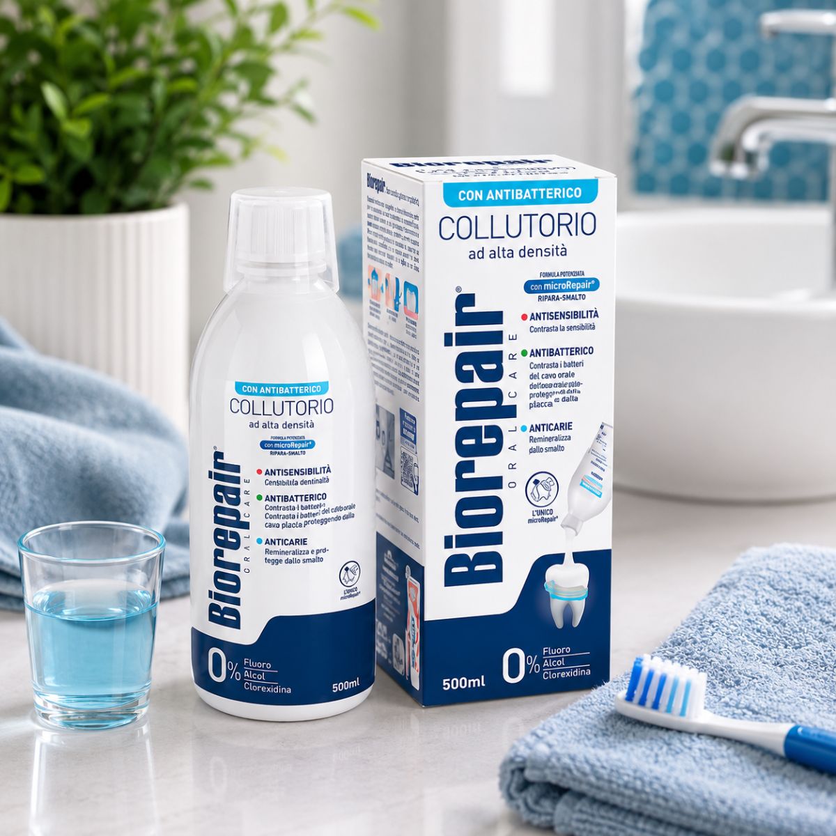 BIOREPAIR ORAL CARE COLLUTORIO ANTICARIE 3in1 - Con Antibatterico 500ml