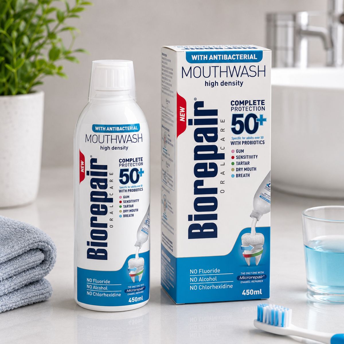 BIOREPAIR ORAL CARE COLLUTORIO PROTEZIONE COMPLETA 50+  - Con Antibatterico 450ml