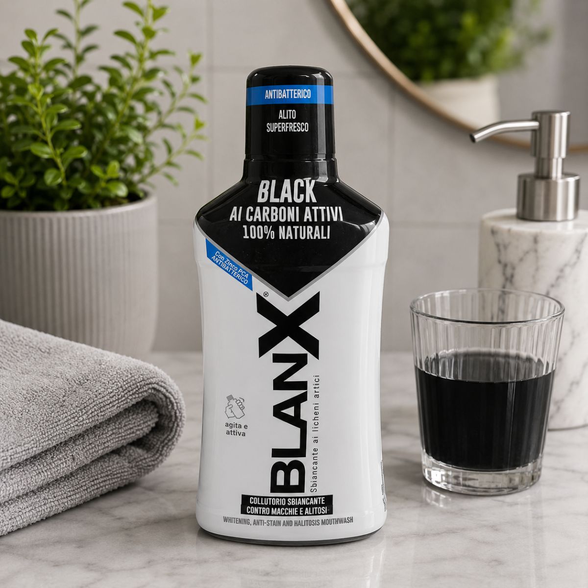 BLANX BLACK COLLUTORIO SBIANCANTE - Contro Macchie e Alitosi 500ml