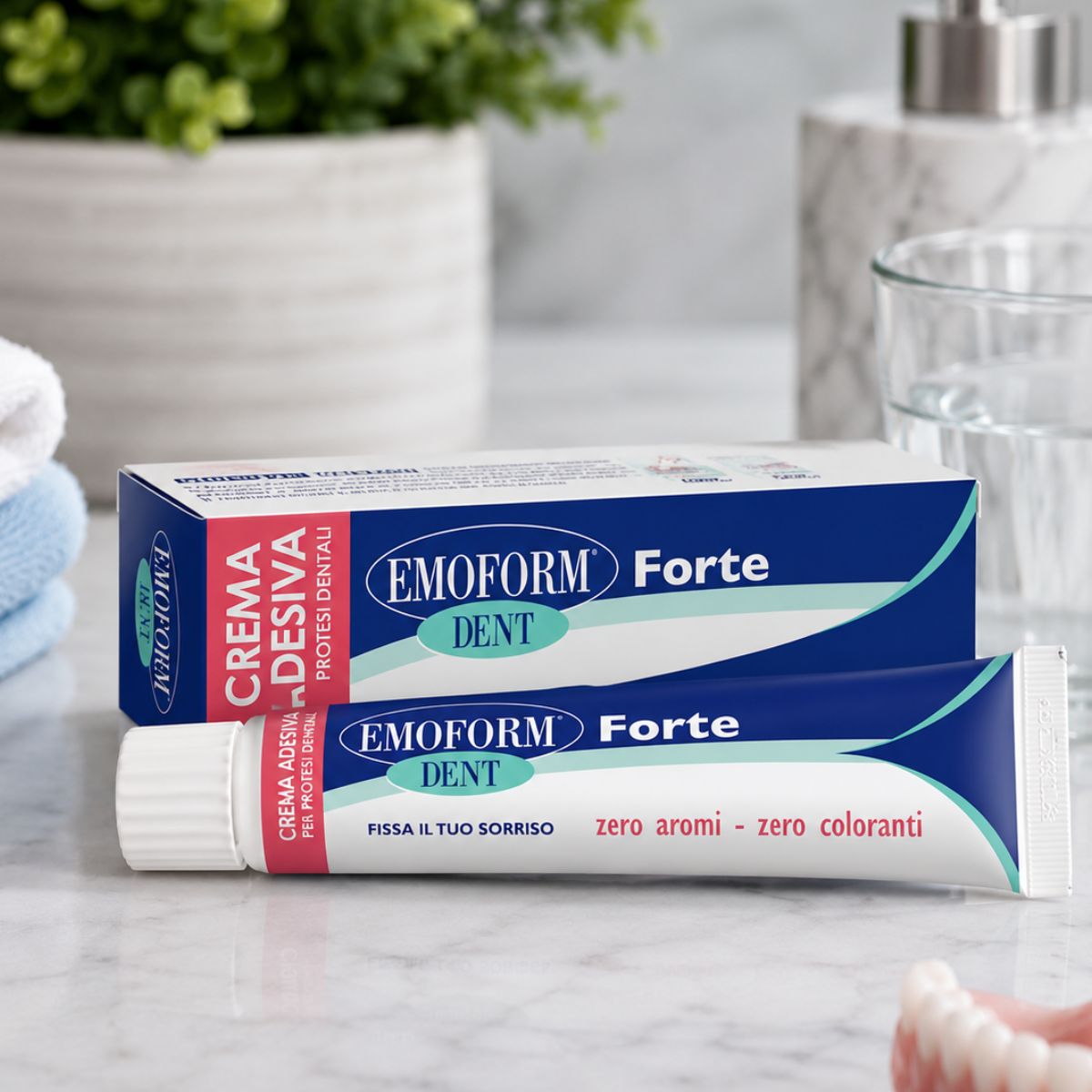 EMOFORM DENT FORTE PASTA ADESIVA - Fissa Il Tuo Sorriso 70g