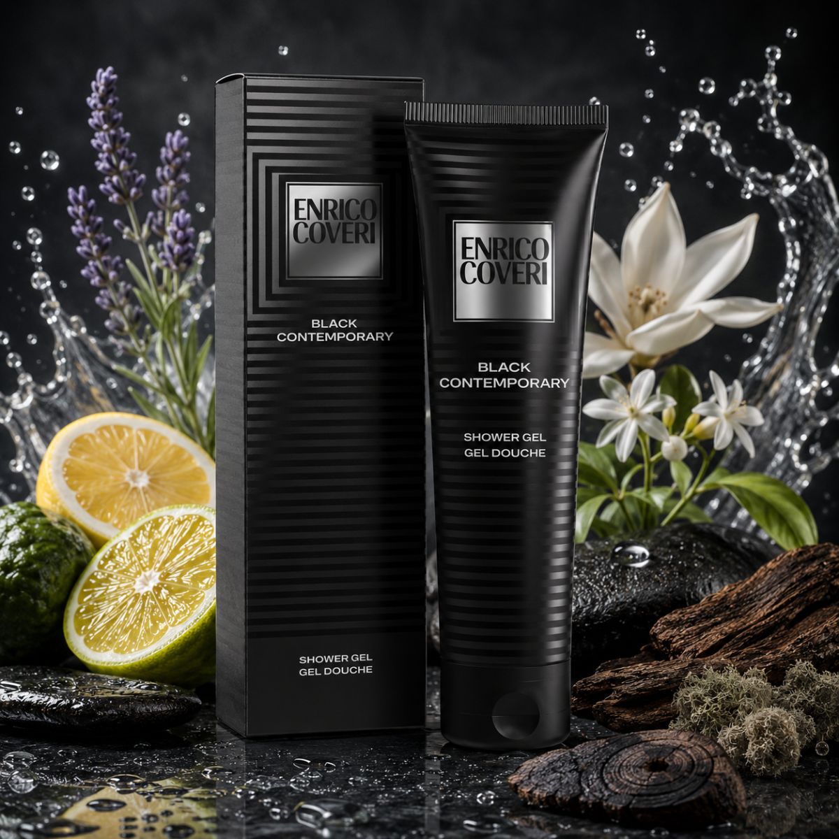 ENRICO COVERI BLACK CONTEMPORARY - Shower Gel Uomo 300ml