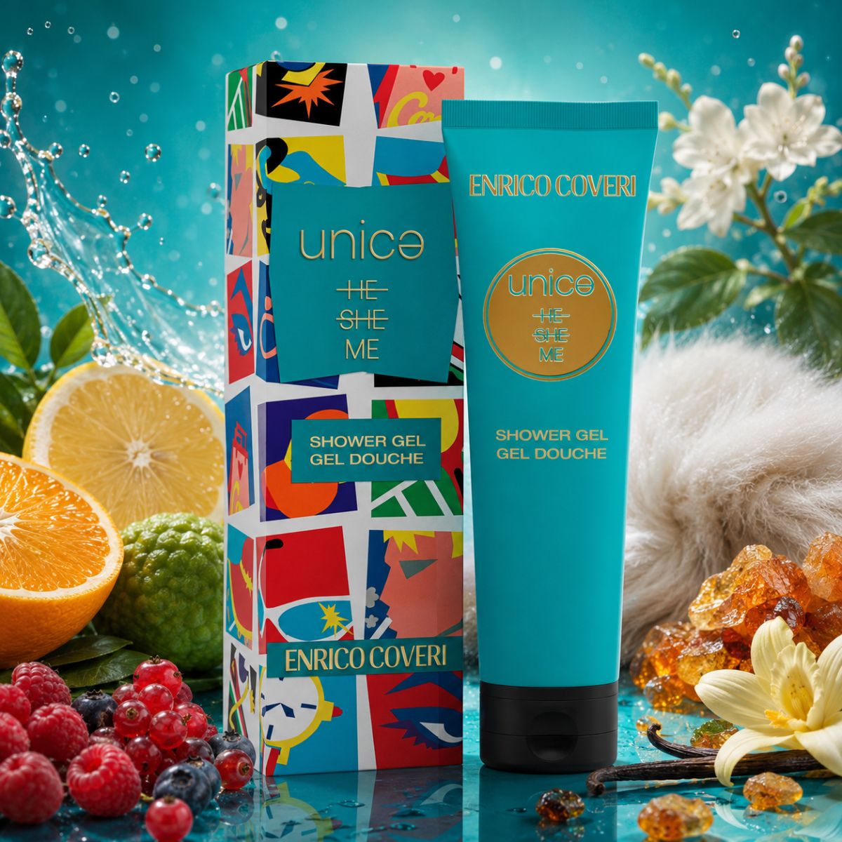 ENRICO COVERI UNICƏ HE SHE ME SHOWER GEL - Bagnoschiuma Profumato Unisex 300 ml