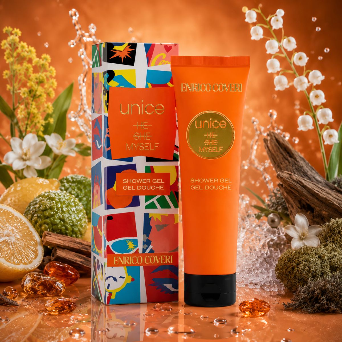 ENRICO COVERI UNICƏ MY SELF SHOWER GEL - Bagnoschiuma Profumato Unisex 300 ml - Liquidò