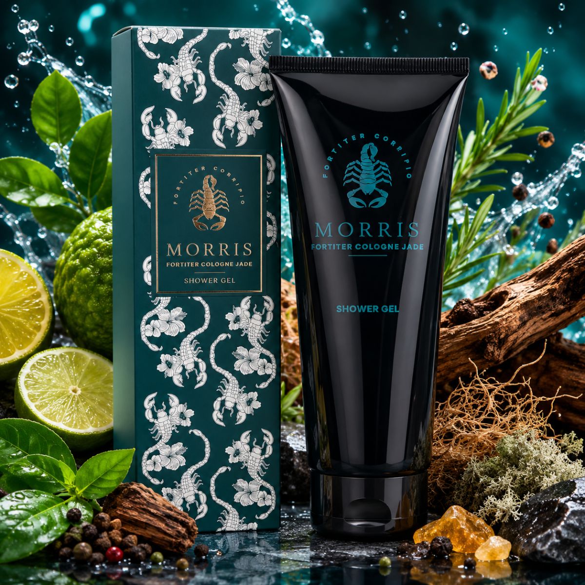 MORRIS FORTITER COLOGNE JADE SHOWER GEL - Bagno Doccia Profumato 300 ml
