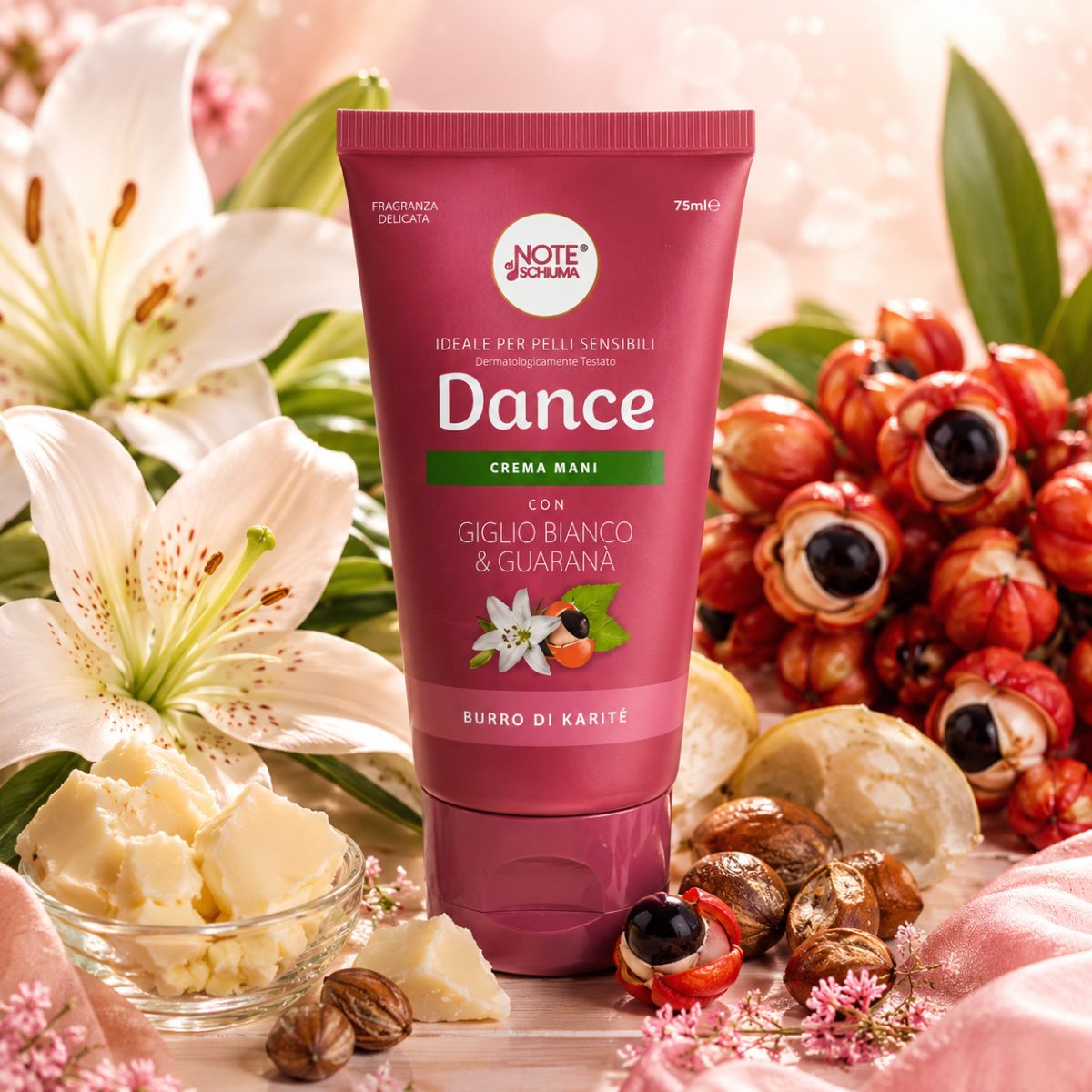 NOTE DI SCHIUMA ROCK CREMA MANI GIGLIO BIANCO & GUARANÁ- Nutriente 75ml