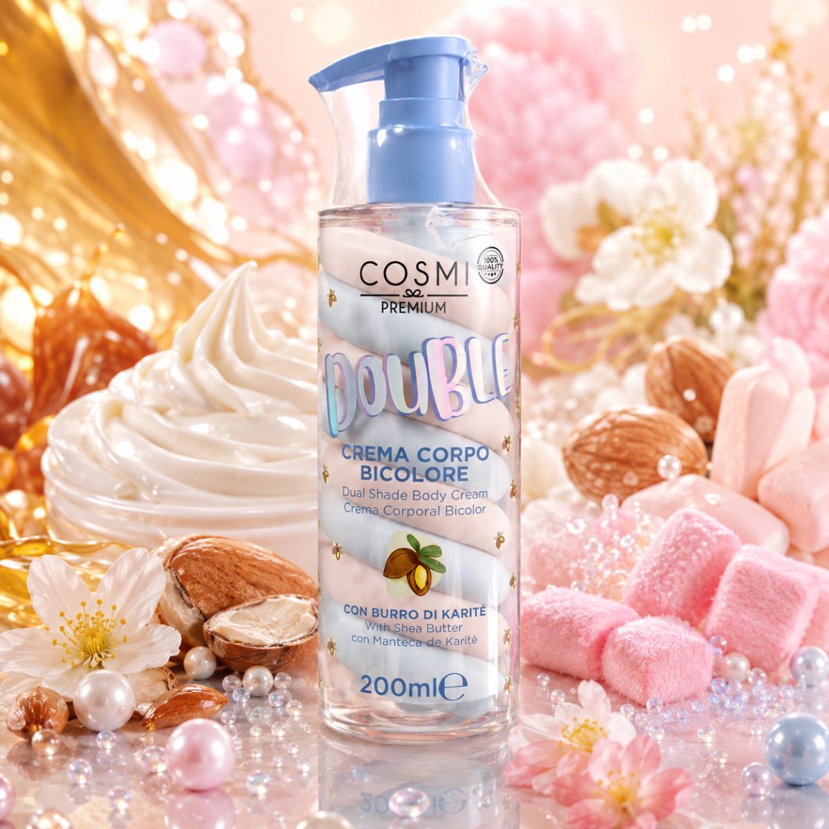 COSMI DOUBLE CREMA CORPO BICOLORE - Con Burro Di Karitè 200ml