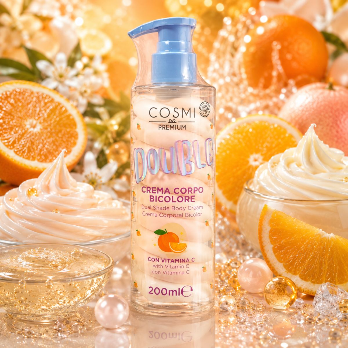COSMI DOUBLE CREMA CORPO BICOLORE - Con Vitamina C 200ml
