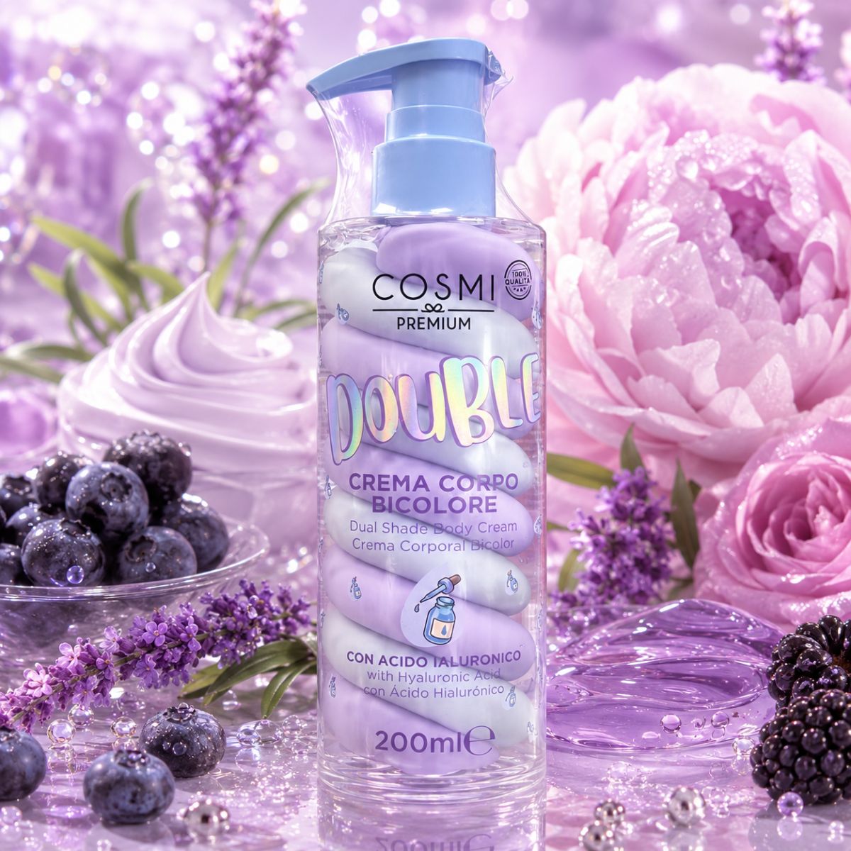 COSMI DOUBLE CREMA CORPO BICOLORE - Con Acido Ialuronico 200ml