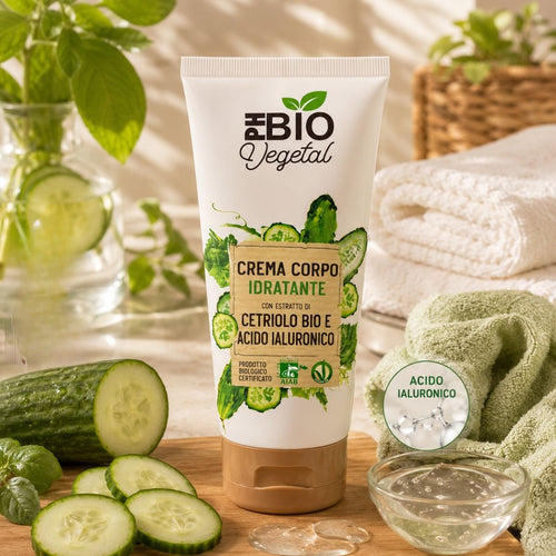 PH BIO VEGETAL CREMA CORPO IDRATANTE CON ESTRATTO DI CETRIOLO BIO E ACIDO IALURONICO - 200ml - Liquidò