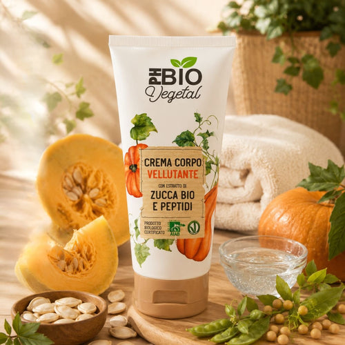 PH BIO VEGETAL CREMA CORPO VELLUTANTE CON ESTRATTO DI ZUCCA BIO E PEPTIDI - 200ml - Liquidò